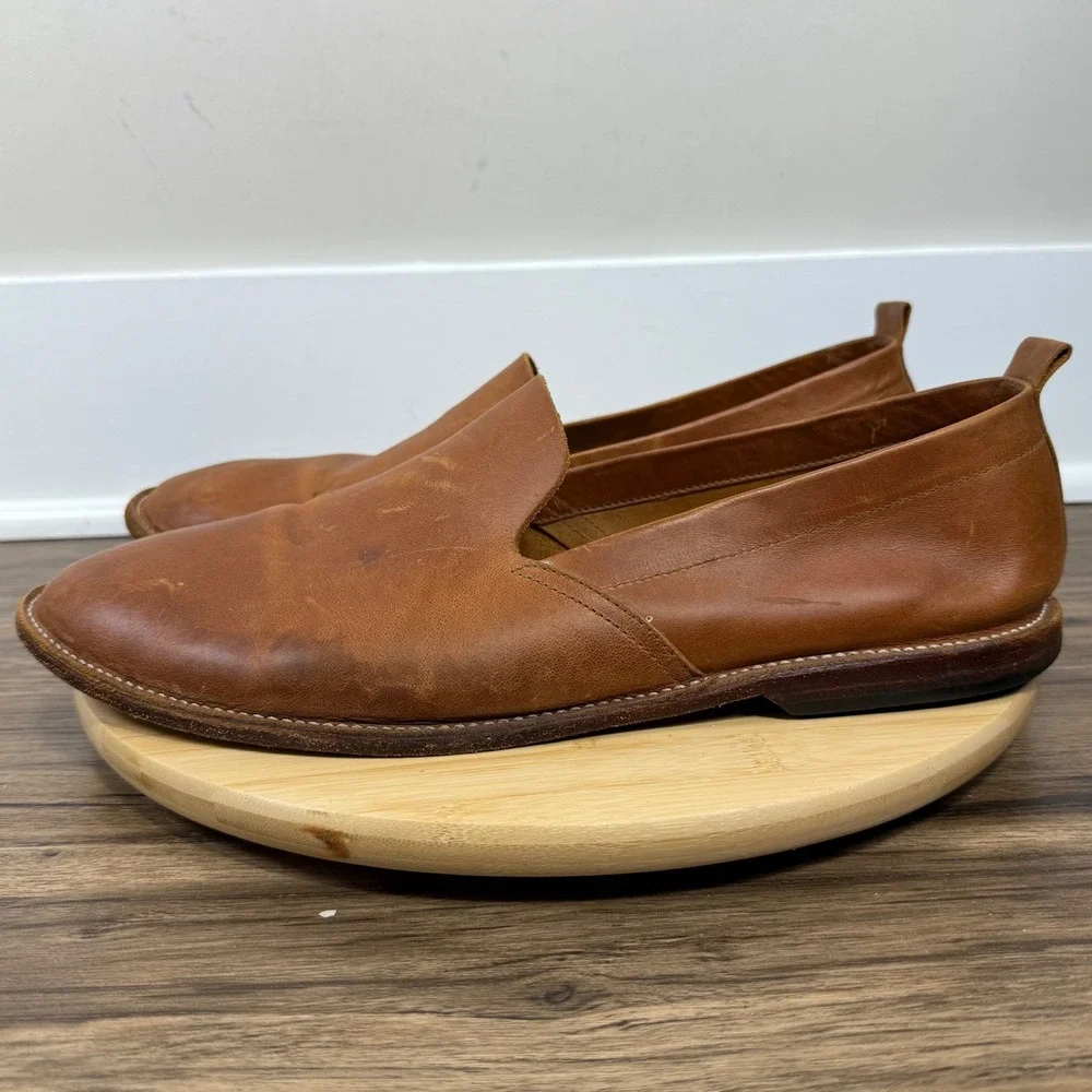 The Viento by Adelante Shoe Co Loafers Mens 13.5 EEEEE Tan Leather Slip On Wide